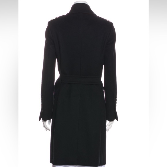 SHOW-STOPPING Burberry Prorsum Couture Wool Trench with Gold Lapel Detailing - Picture 4 of 10